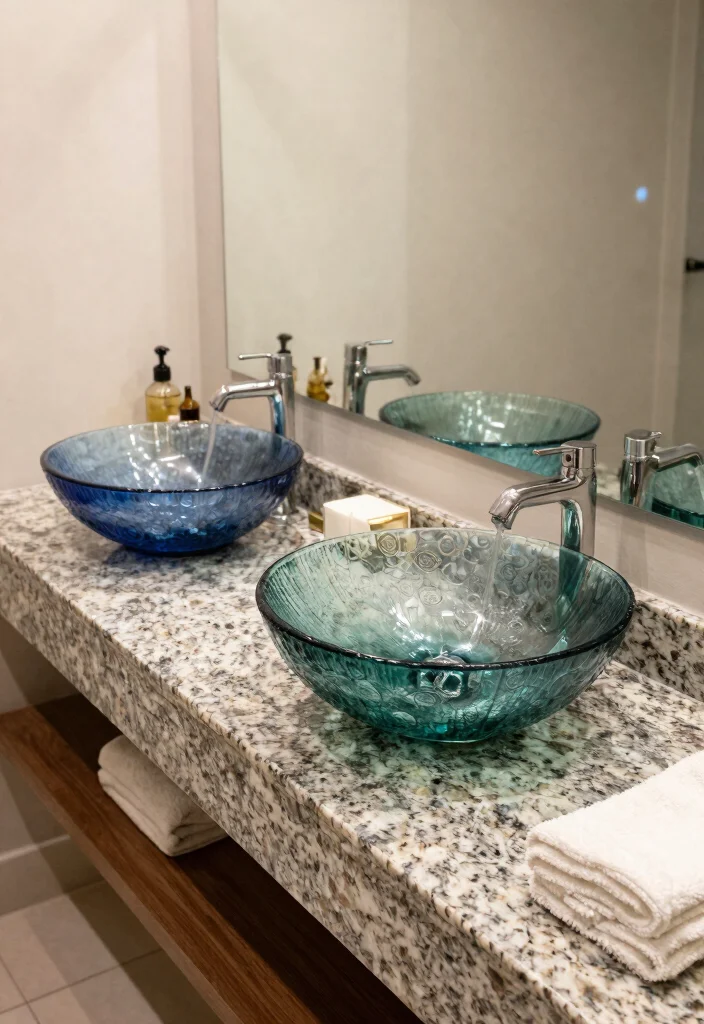 16 Double Sink Bathroom Vanity Ideas For Master Suites - 13. Artistic Vessel Sinks 1