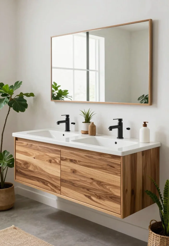 16 Double Sink Bathroom Vanity Ideas For Master Suites - 14. Eco-Friendly Materials 1