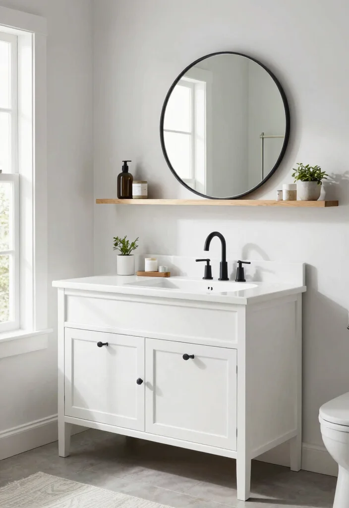 16 Double Sink Bathroom Vanity Ideas For Master Suites - 2. Sleek Farmhouse Style 1