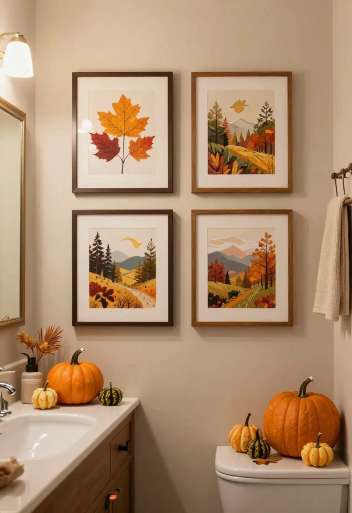 16 Eco-Friendly Bathroom Wall Art And Frame Decor Ideas - 16. Seasonal Decor Swaps 1