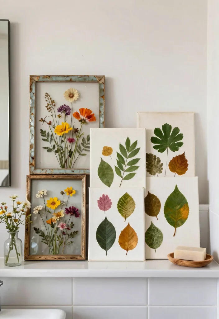 16 Eco-Friendly Bathroom Wall Art And Frame Decor Ideas - 6. DIY Art Projects 1