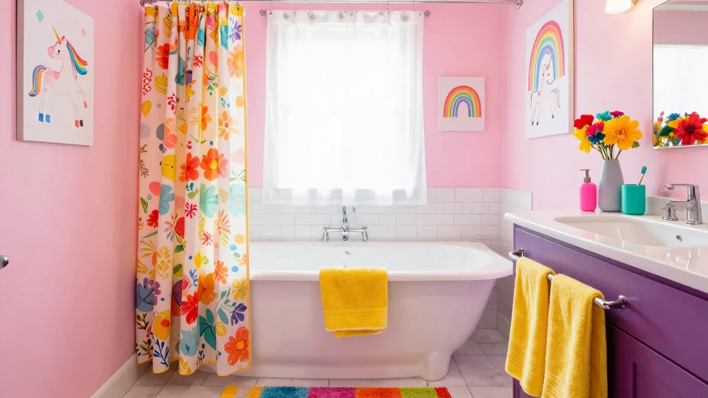 16 Girls Bathroom Decor Ideas With Bright Fun Colours