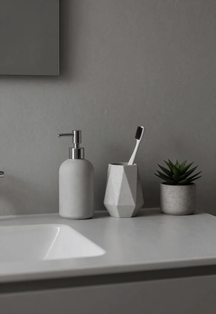 16 Man Bathroom Ideas With Rugged Aesthetic - 10. Minimalist Accessories 1