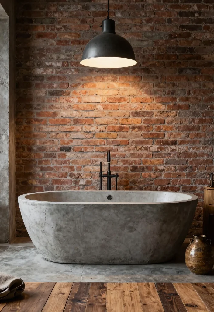 16 Man Bathroom Ideas With Rugged Aesthetic - 11. Industrial-Style Bathtubs 1