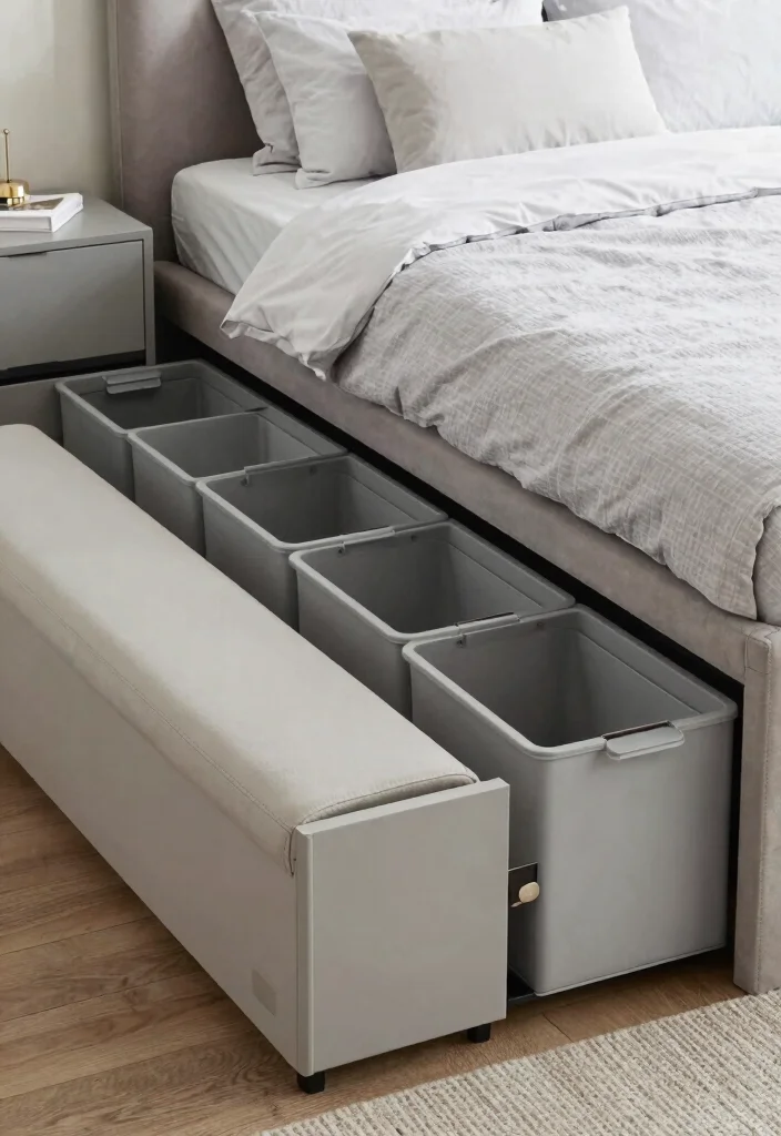 16 Pink Grey and Black Bedroom Ideas Modern Chic Style - 15. Smart Storage Solutions 1