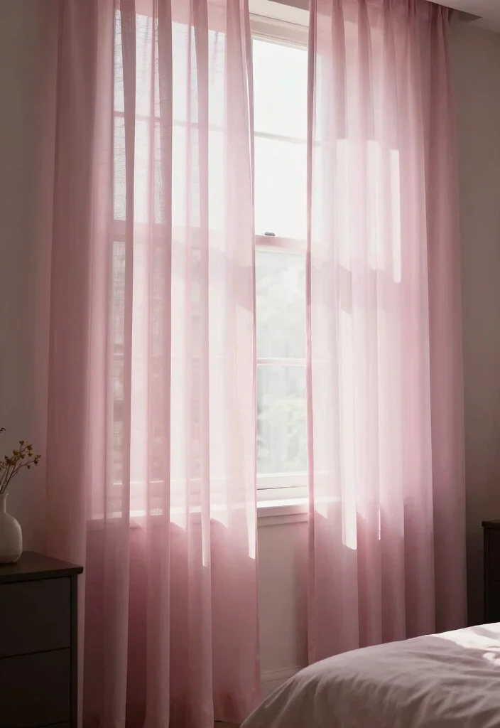 16 Pink Grey and Black Bedroom Ideas Modern Chic Style - 8. Stylish Curtains 1