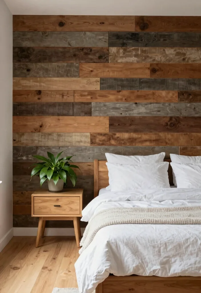 16 Primary Bedroom Accent Wall Ideas for a Stylish Focal Point - 1. Reclaimed Wood Panels 1