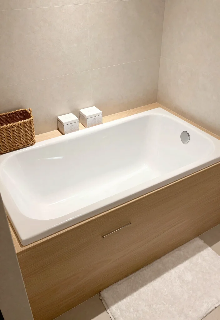 16 Small Bathroom Bathtub Ideas For Compact Spaces - 1. Bathtub with Built-In Storage 1