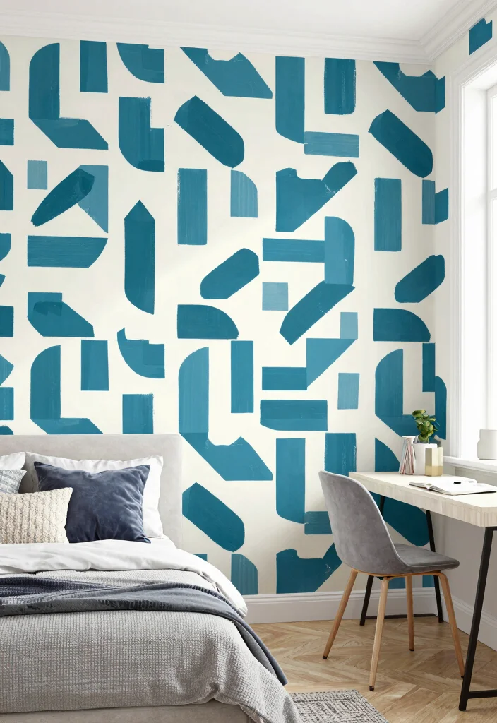 16 Small Bedroom Wallpaper Ideas: Stylish Space-Saving Looks - 14. Removable Wallpaper for Flexibility 1