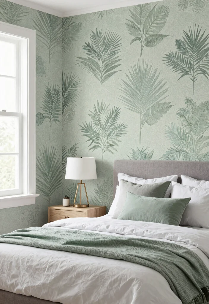 16 Small Bedroom Wallpaper Ideas: Stylish Space-Saving Looks - 16. Eco-Friendly Vinyl for Durability 1
