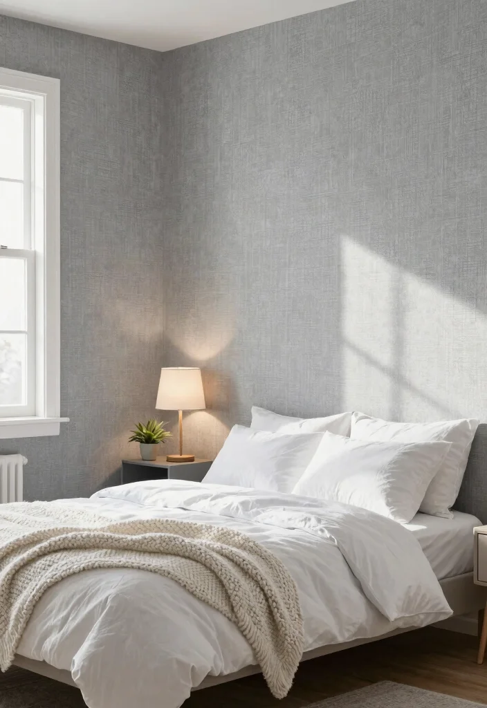 16 Small Bedroom Wallpaper Ideas: Stylish Space-Saving Looks - 3. Subtle Textures for Depth 1