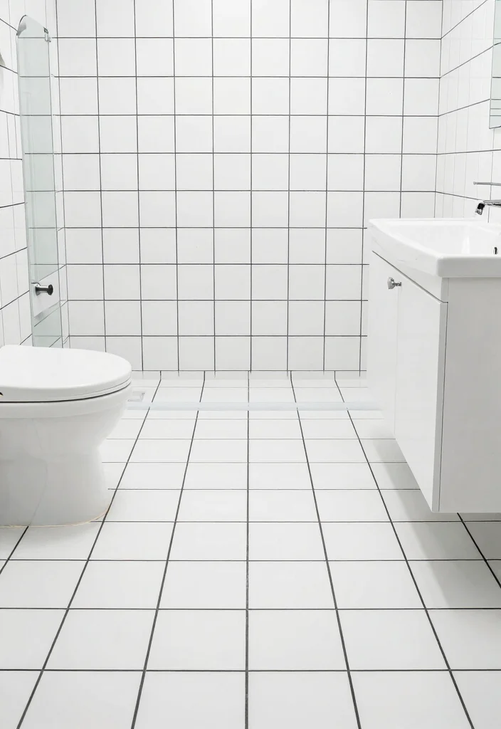 16 Small Black Bathroom Ideas With Modern Edge - 14. Black Grout for Added Contrast 1