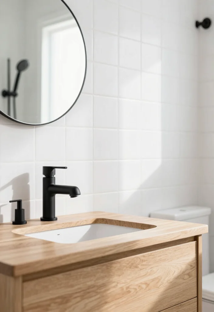 16 Small Black Bathroom Ideas With Modern Edge - 2. Black Bathroom Fixtures with a Modern Touch 1