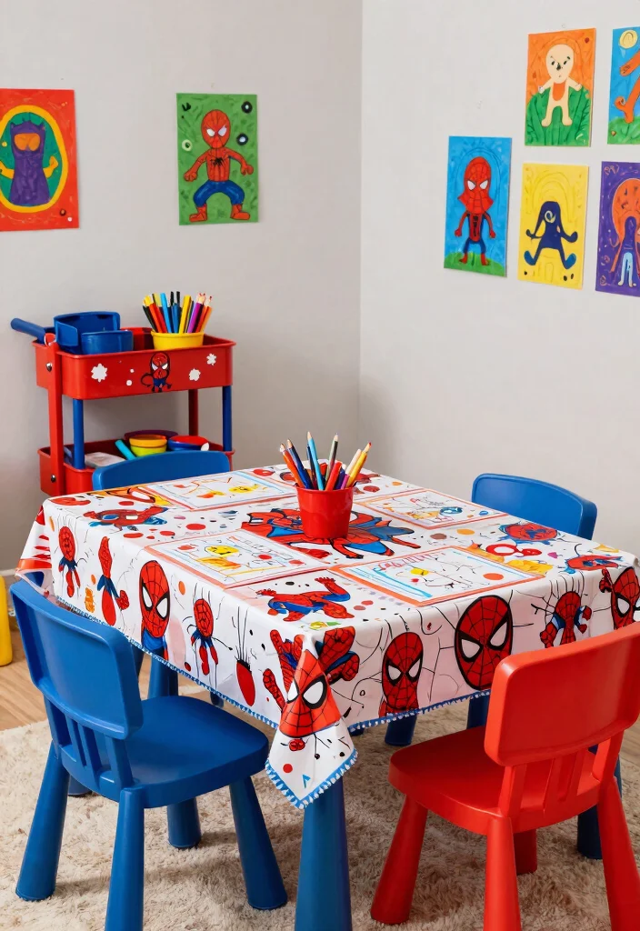 16 Spider Man Bedroom Ideas: Fun Bold Superhero Theme - 9. Spider-Man Activity Zone 1