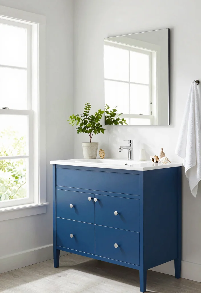17 Bathroom Vanity Paint Color Ideas You Should Try - 1. Ocean Blues 1