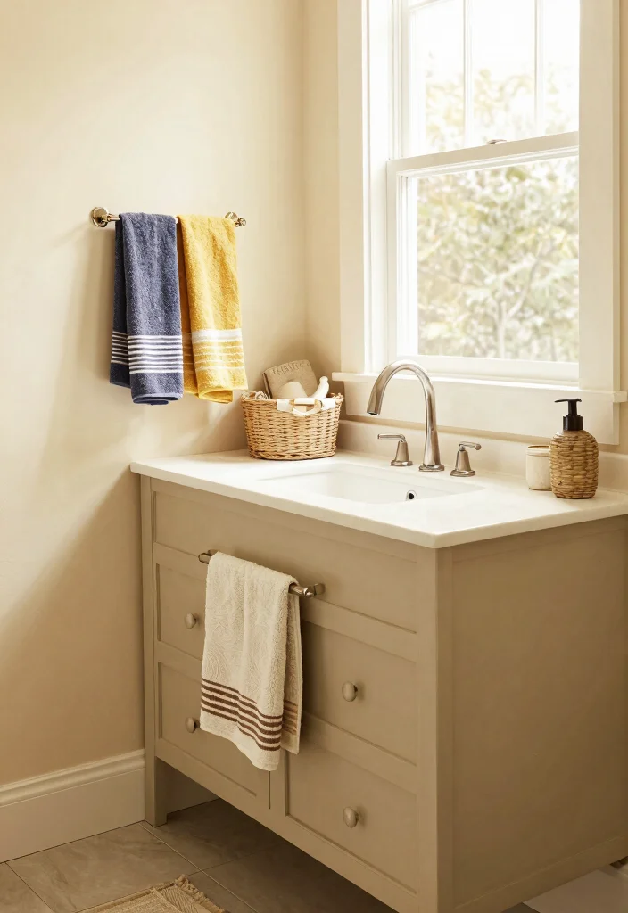 17 Bathroom Vanity Paint Color Ideas You Should Try - 10. Warm Beige 1
