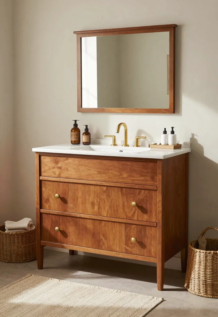 17 Bathroom Vanity Paint Color Ideas You Should Try - 15. Warm Cinnamon 1