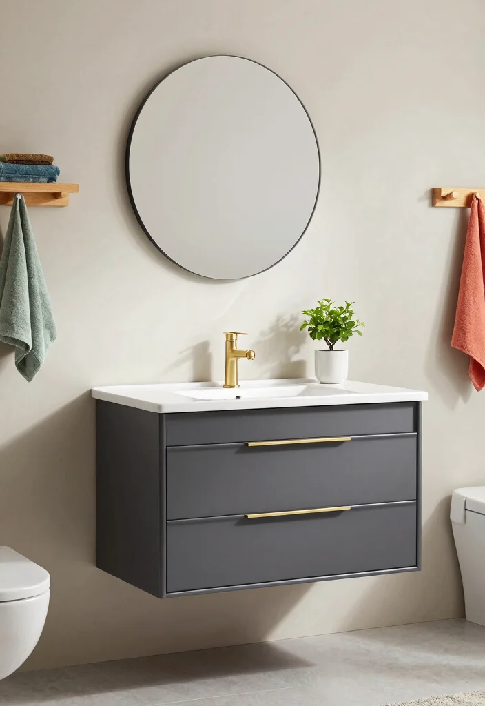 17 Bathroom Vanity Paint Color Ideas You Should Try - 2. Charcoal Grey 1