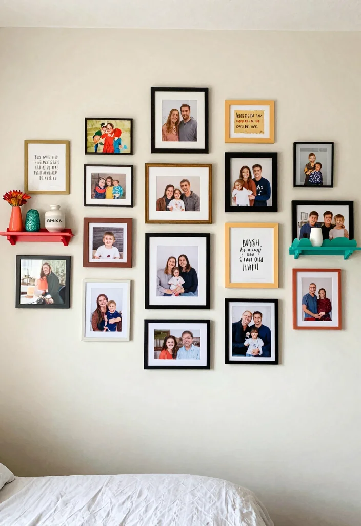 17 Bedroom Ideas for 3 Sisters Stylish Shared Spaces - 14. Create a Gallery Wall 1