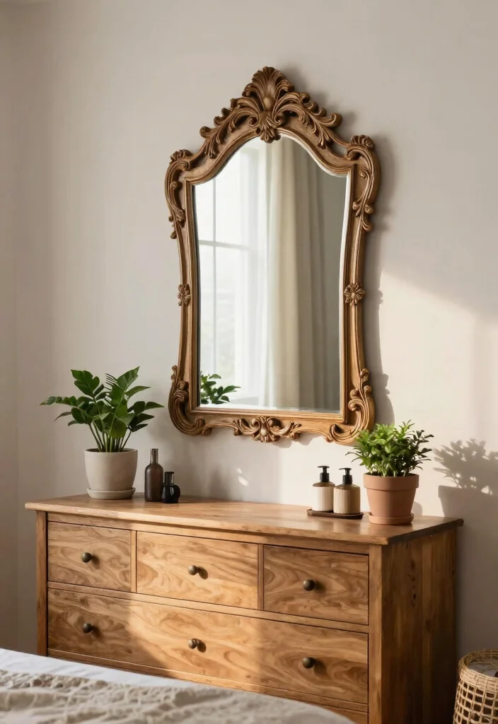 17 Bedroom Wall Art Ideas That Elevate the Space - 10. Decorative Mirrors 1