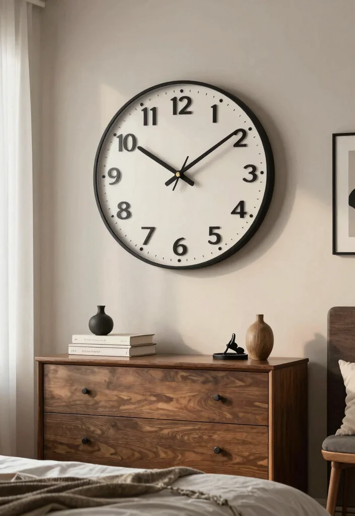 17 Bedroom Wall Art Ideas That Elevate the Space - 14. Artistic Wall Clocks 1