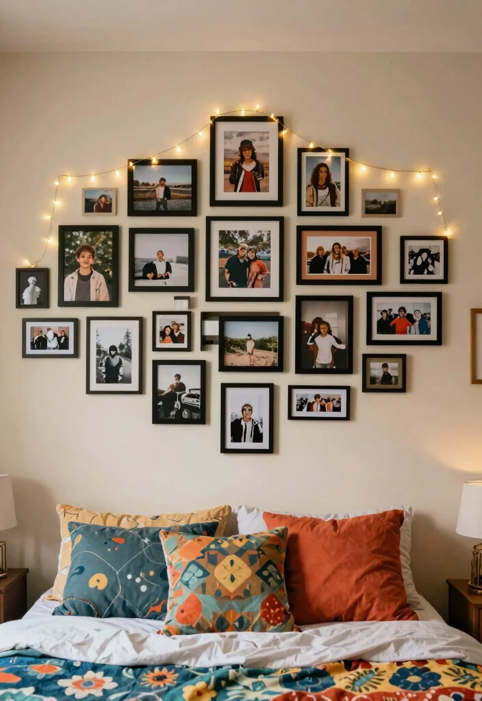 17 Bedroom Wall Art Ideas That Elevate the Space - 16. Personalized Photo Walls 1