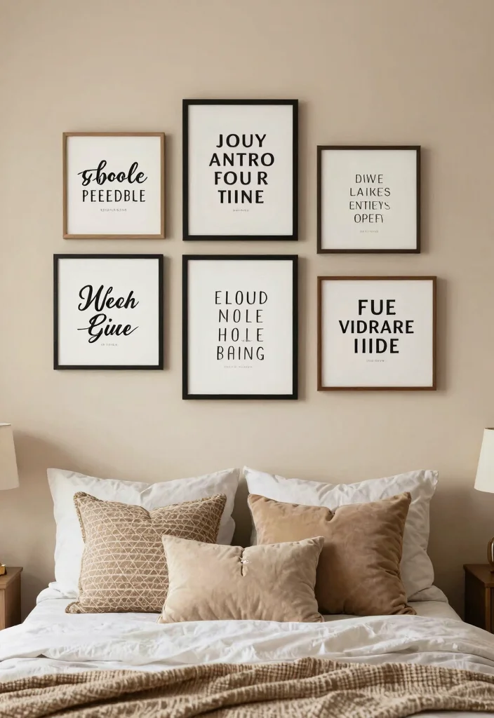17 Bedroom Wall Art Ideas That Elevate the Space - 4. Framed Quotes 1
