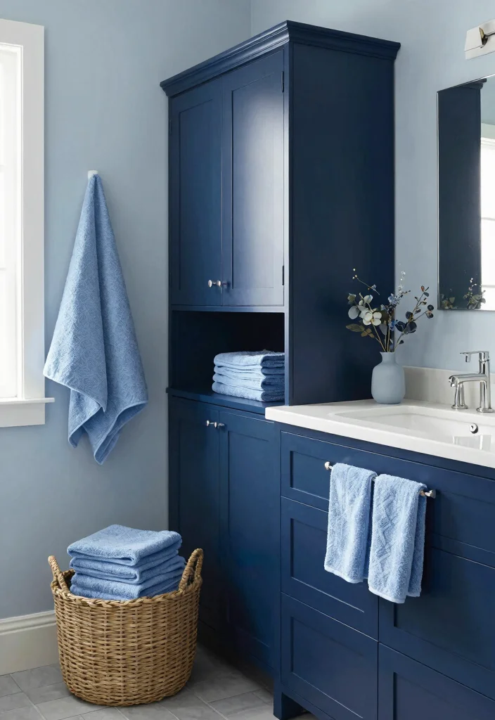 17 Blue Bathroom Ideas With Calm Cool Energy - 5. Monochromatic Blue Schemes 1