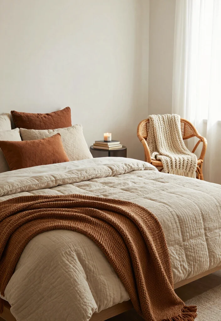 17 Grown Women Bedroom Ideas for an Elegant Mature Style - 1. Cozy Layering with Textiles 1