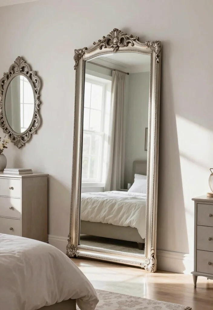 17 Grown Women Bedroom Ideas for an Elegant Mature Style - 15. Incorporating Mirrors for Space and Light 1