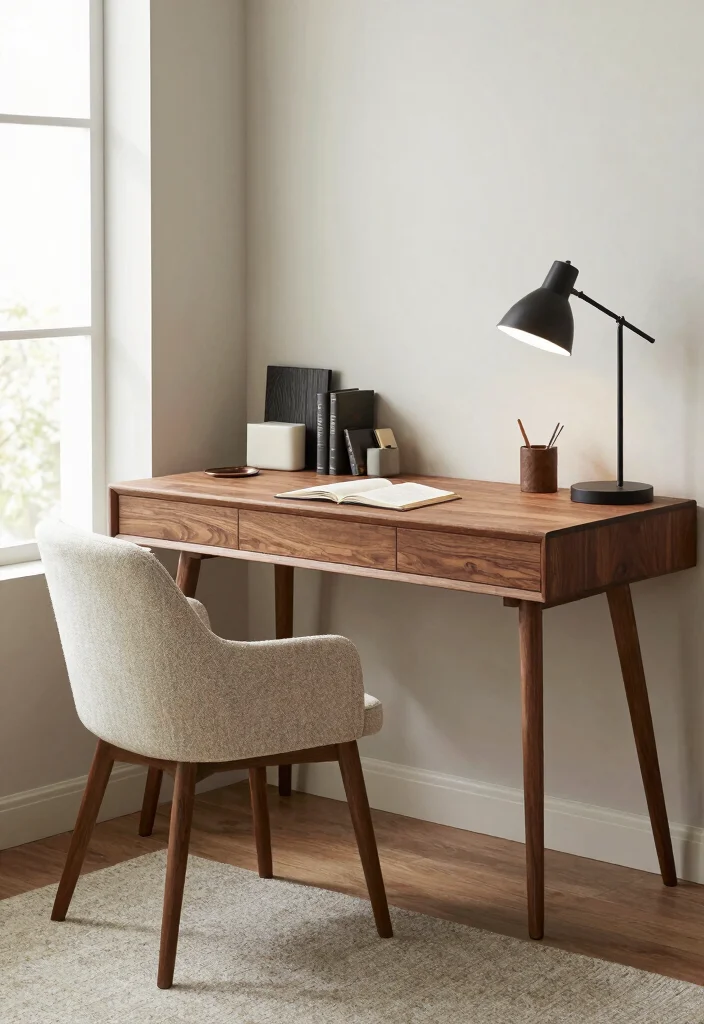 17 Grown Women Bedroom Ideas for an Elegant Mature Style - 16. Elegant Desk for a Stylish Workspace 1