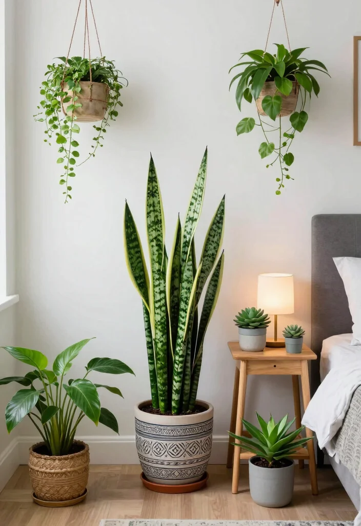 17 Grown Women Bedroom Ideas for an Elegant Mature Style - 17. Indoor Plants for Freshness and Life 1