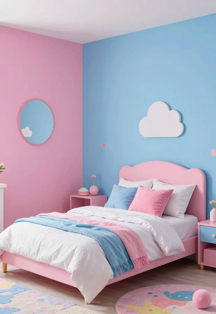 17 Pink and Blue Bedroom Ideas: Playful Balanced Colors - Conclusion 1
