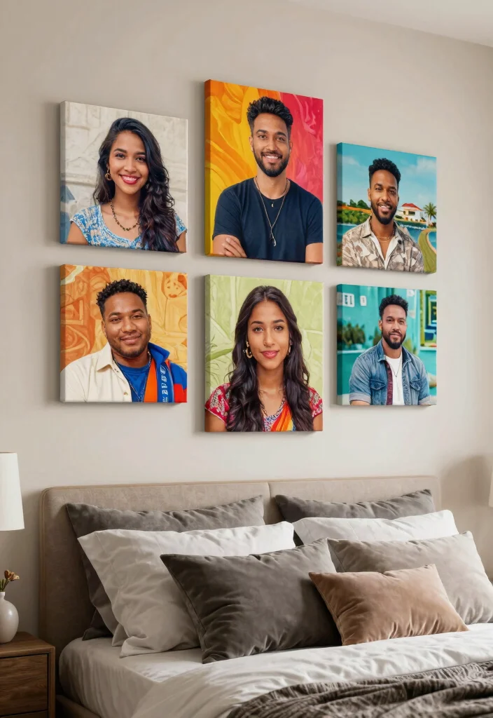 17 Wall Decor Ideas for Bedroom: Creative Personal Touch - 4. Custom Canvas Prints 1