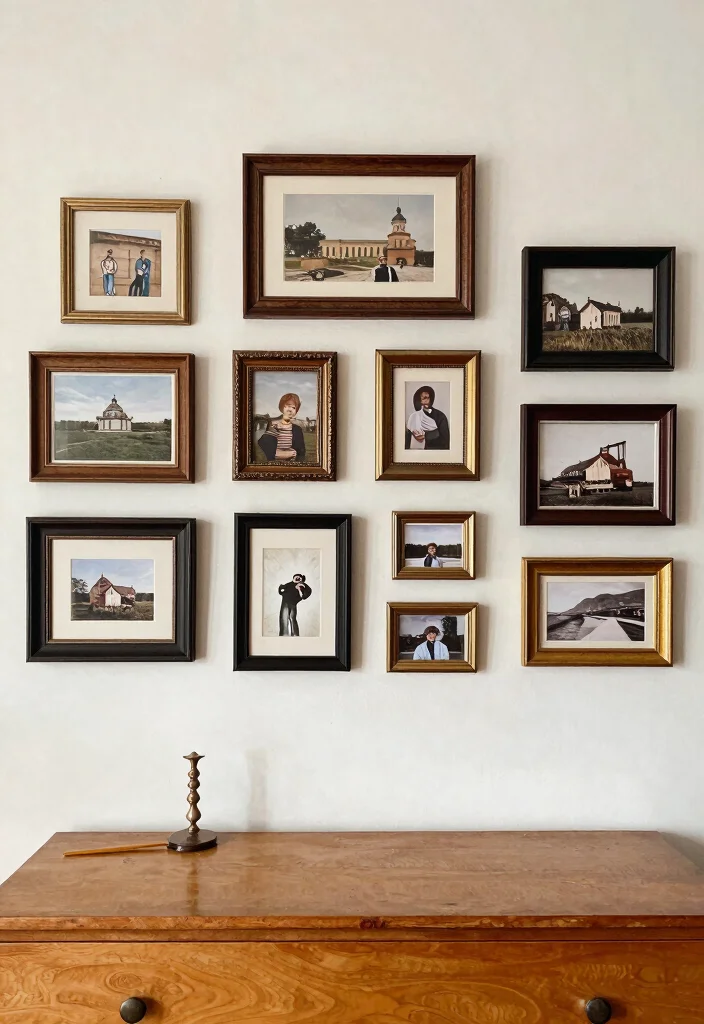 17 Wall Decor Ideas for Bedroom: Creative Personal Touch - 5. Vintage Frames 1