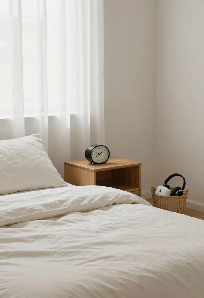 17 Zen Bedroom Ideas for Serenity and Calm - 11. Simplified Technology 1