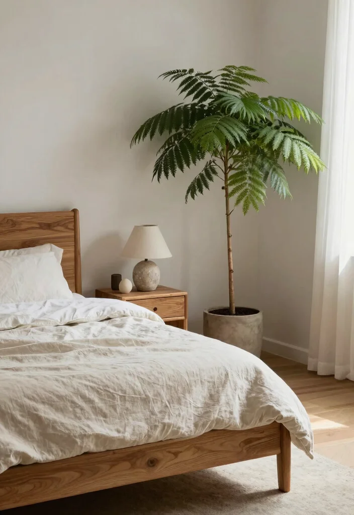 17 Zen Bedroom Ideas for Serenity and Calm - 4. Natural Elements 1