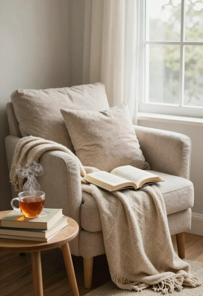 17 Zen Bedroom Ideas for Serenity and Calm - 9. Create a Reading Nook 1