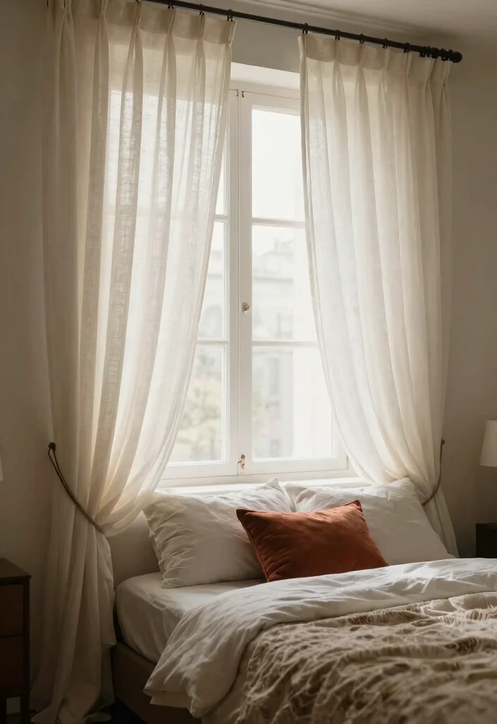 18 Bedroom With No Windows Ideas: Bright Airy Solutions - 12. Soft Curtains 1