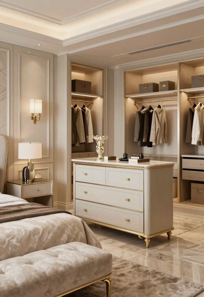 18 Bedroom With Walk In Closet and Bathroom Ideas Luxury Flow - 12. High-End Furniture for Luxurious Touch 1