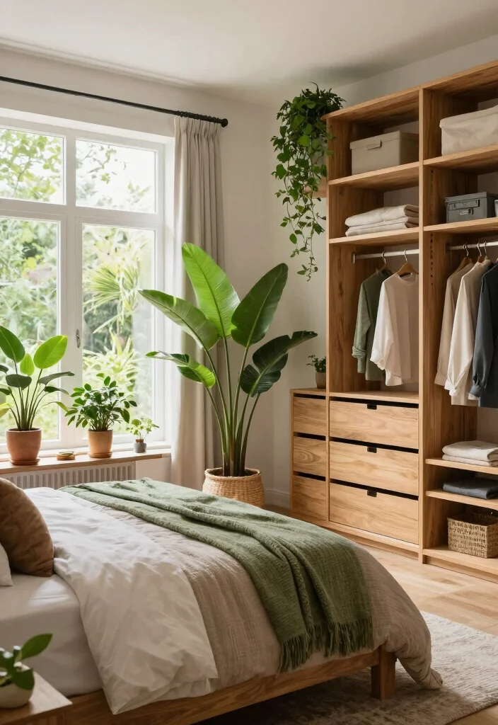 18 Bedroom With Walk In Closet and Bathroom Ideas Luxury Flow - 13. Nature-Inspired Decor for Freshness 1