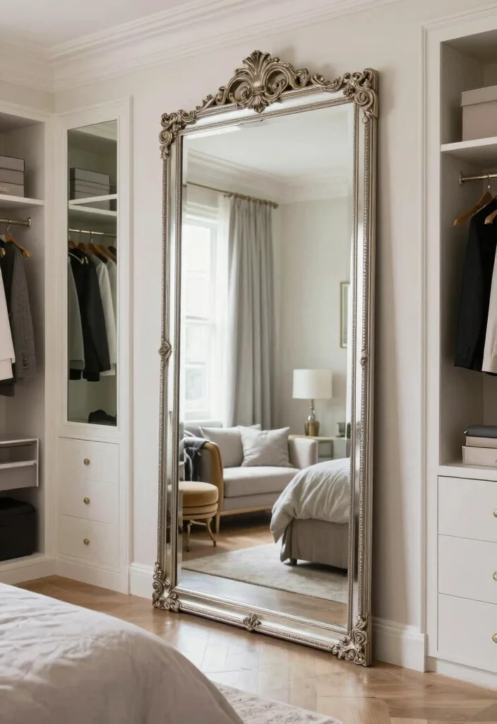 18 Bedroom With Walk In Closet and Bathroom Ideas Luxury Flow - 17. Elegant Mirrors for Illusion and Light 1