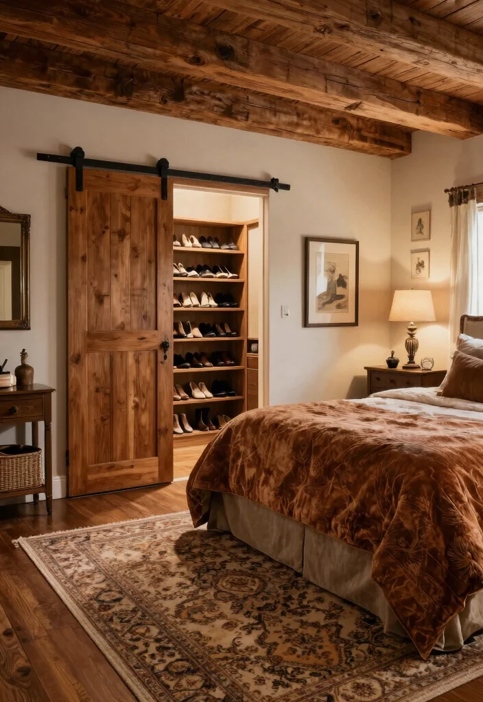 18 Bedroom With Walk In Closet and Bathroom Ideas Luxury Flow - 3. Rustic Charm with a Touch of Luxury 1