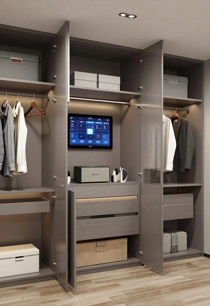 18 Bedroom With Walk In Closet and Bathroom Ideas Luxury Flow - 6. Organized Walk-In Closet with Smart Technology 1