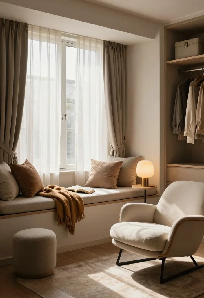 18 Bedroom With Walk In Closet and Bathroom Ideas Luxury Flow - 8. Cozy Nooks for Relaxation 1