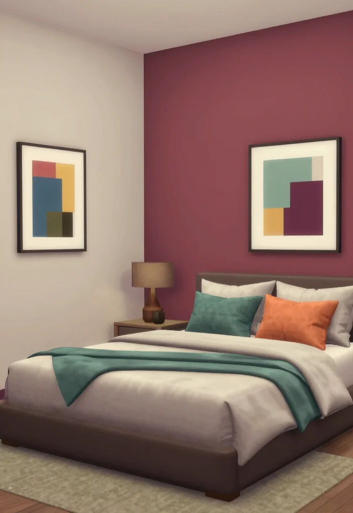 18 Bloxburg Bedroom Ideas Modern Clean Aesthetic - 10. Custom Color Accents 1