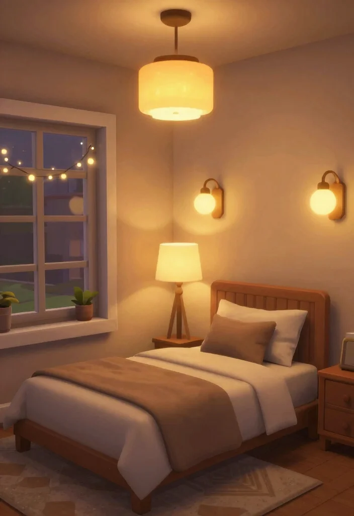 18 Bloxburg Bedroom Ideas Modern Clean Aesthetic - 13. Warm Lighting Accents 1