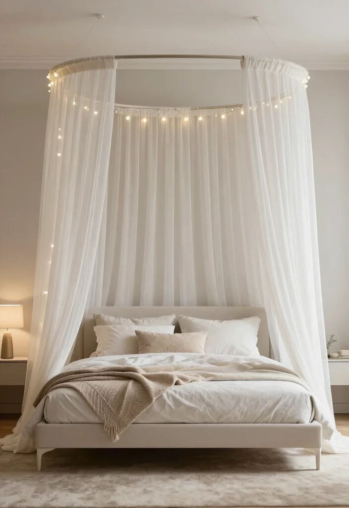 18 Bloxburg Bedroom Ideas Modern Clean Aesthetic - 15. Elegant Canopy Beds 1