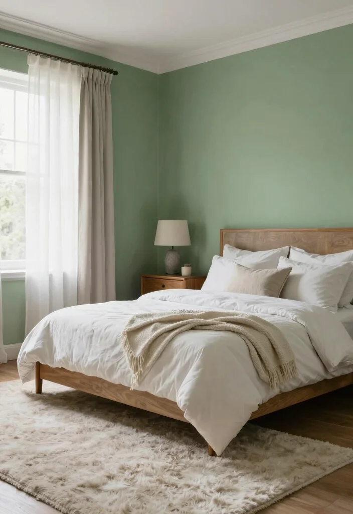 18 Green Paint Colors Bedroom Ideas: Calm Fresh Palettes - 14. Balsam Green Bliss 1
