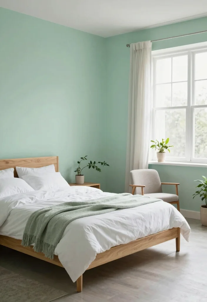 18 Green Paint Colors Bedroom Ideas: Calm Fresh Palettes - 16. Seafoam Serenity 1